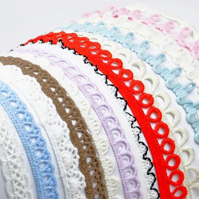 China Wholesale High Quality Viable Lace Trim Picot Edge Ribbon For Fashion Garments for sale