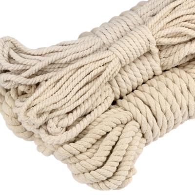 China Organic Original White Rope Twisted Jute Yarn Cord Eco-Friendly Eco-Friendly Cotton Twine Macrame For Decorative Brooms Bag Curtain Carpet Brooms for sale