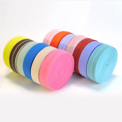 China Double Ply Bias Binding Thick Nylon Spandex Band Durable Elastic Ribbon For for sale