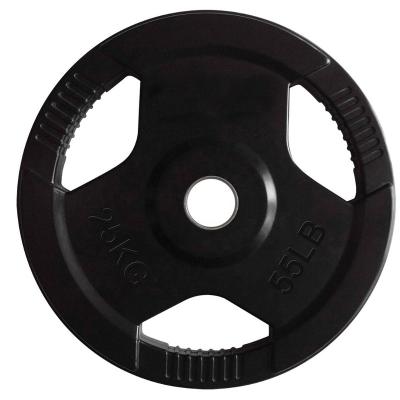 China Universal Gym Weight 25kg Barbell Strength Training Weight Rubber Plate for sale