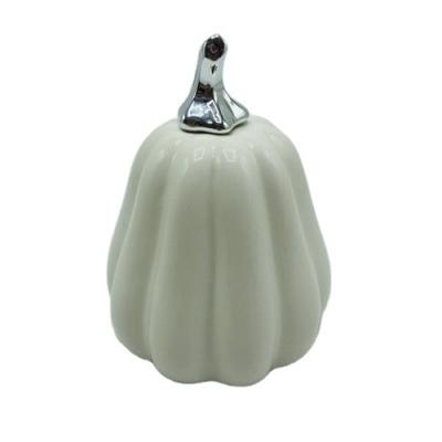 China Black And White Pumpkin Decoration Porcelain Pumpkin Material Home And Garden Decoration for sale