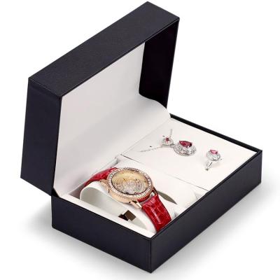 China Watch Package Watch Box High Quality Black Cardboard Paper Gift Packaging New Design Custom Watch Box for sale