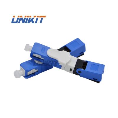 China 3.0mm*2.0mm & 2*1.6mm SC UPC APC FTTH Quick Drop Cable UNIKITnew Type Assembly Single Mode Fiber Optic Connector Fast Fiber Optic Connector for sale