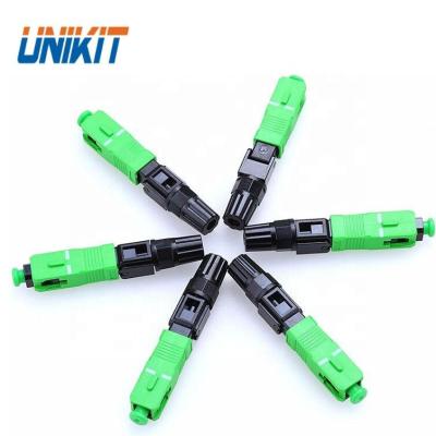 China Hot Sale UNIKIT Assembly Fiber Drop Cable 3.0mm*2.0mm Fiber Optic Singlemode Fast Connector FTTH Field Fast SC UPC SC APC Fast Connector for sale