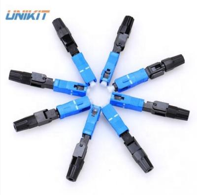 China High Quality Household FTTH Fiber Optic Express Connector SCUPC Telecom-Grade FTTH Singlemode Fiber Optic Fast Connector UNIKIT for sale