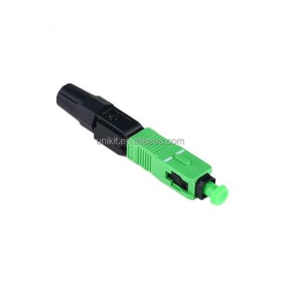 China FTTH Repeat Use UNIKIT FTTH Quick Connector SC APC Field Assembly Quick Connector For Butterfly Drop Cable Fiber Optic Quick Connector for sale