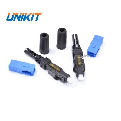 China FTTH In Stock Fast Singlemode Assembly SC UPC Optical Passive Components Screw Type ESC250P-LW Fiber Optic Tail Fast Connector for sale