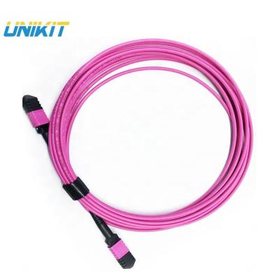 China Wholesale 40G QSFP+ SR Module Fiber Optic MPO MTP Trunk Cable MPO To Male Female Type B LSZH Fiber Optic Patch Cord MPO 12 Core OM4 50/125um Jumper for sale