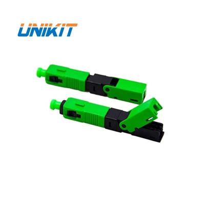 China FTTH Solution Products SC APC/UPC Butterfly Drop Cable Components SC APC/UPC Passive Fiber Optic Fast Connector SC APC ESC250P for sale