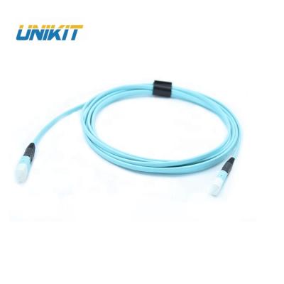 China High Density Telecom Communication Low Loss MPO/F-MPO/F 12F 12 Core 3.0mm OM3 LSZH Fiber Optic MPO Connector Trunk Cable MPO Patch Cord for sale