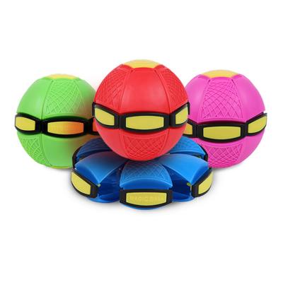 China Wholesale Children Outdoor Garden Sports Toy Flat Throw Disc UFO Flying Ball With Lights for sale