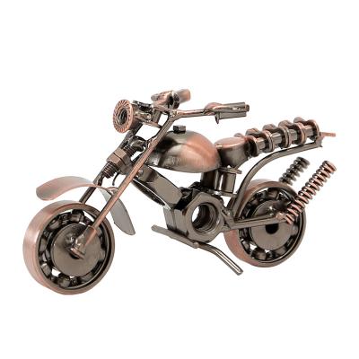 China Antique Metal Motorcycle Bohemian Home Desktop Decorative Pattern Accents for sale