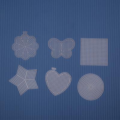 China Global Factory Supplies Chat DIY Heart Star Canvas Mesh Plastic Sheet for sale