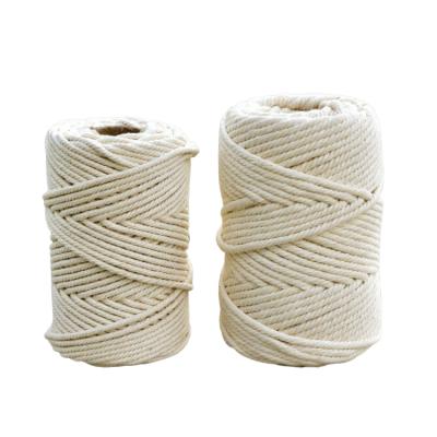 China Sustainable Wholesale Natural Cotton Rope Twisted Macrame Cord For DIY Crafts Making for sale