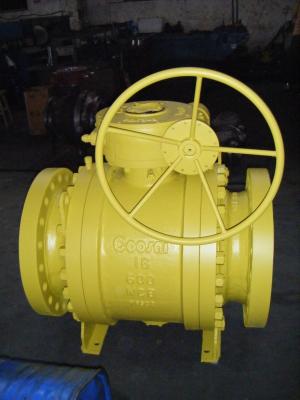 China Brandveilig drie stuk 600lb Trunnion Ball Valve Te koop