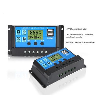 China Solar System Controller Lcd Display 12V/24V 50A Regulator Solar Panel Charge PWM Solar Controller For Solar System for sale