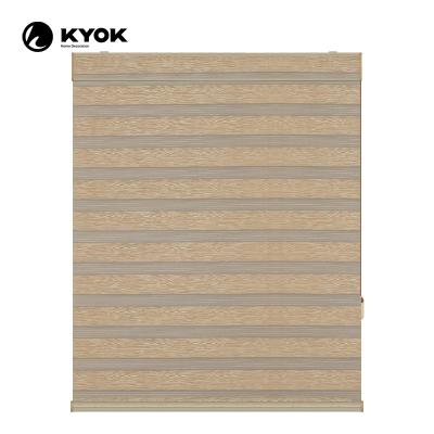 China KIEI Cortines Eco - Friendly Faux Wood Roller Blinds Shades Shutters Zebra Blinds for sale