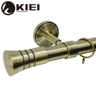 China Metal Egypt Market Aluminum Curtain Pole Set with Curtain Accessories Pole Finials, Double Curtain Rod Pole Wholesale for sale