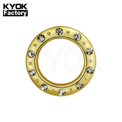 China KIEI Black Metal Ring Mesh Curtain Eco-friendly Gold Plated Curtain Ring Curtain Tape Eyelets for sale