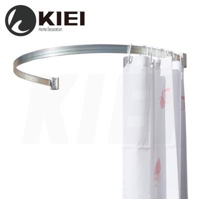 China KIEI Single Viable Electric Shower Curtain Rod Metal Tension Shower Curtain Rod Flexible Shower Curtain Rod for sale