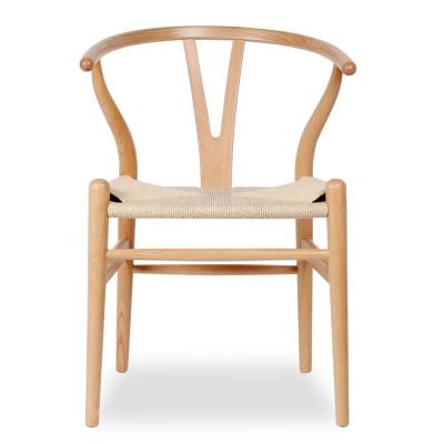 China Modern Rope Knitting Seat Y Back Dining Chair for sale