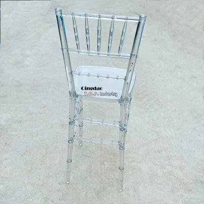 China Transparent Clear PC Modern Resin Bar Chair for sale