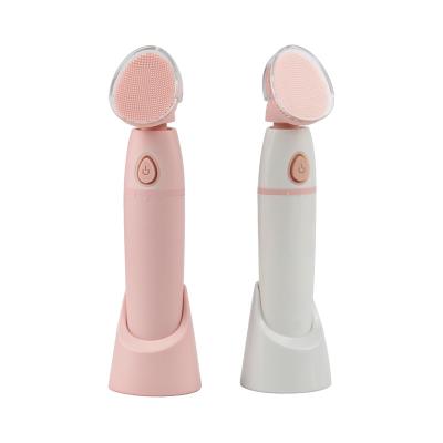 China Portable Waterproof Ultrasonic Facial Electric Face Wash Brush Remover Free Samples Silicone DEEP CLEANSING Cleansing Brush for sale