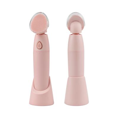 China Custom Mini Electric Facial Cleansing Brush Sonic Black Head Removal Facial Food Grade Silicone Deep Cleansing Brush for sale