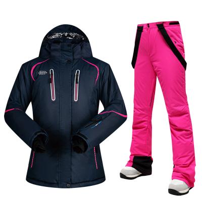 China -30 Degree Warm Waterproof Women's Jackets And Pants Ski Suit Women Winter Female Outdoor Snowboarding Camping Breathable Cycling Brands for sale