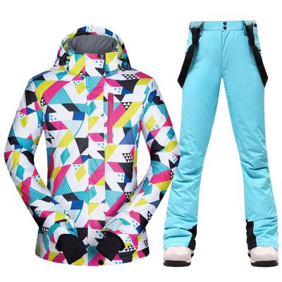 China New Brands High Quality Outdoor Breathable Ski Suit Women Windproof Waterproof Heat Snowboarding Jacket And Snow Pants Set Winter Sports for sale