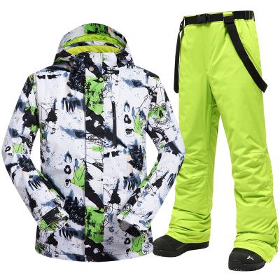 China New 2021 Breathable Warm Snow Waterproof Windproof Breathable Winter Outdoor Sports Ski Suit Men Ski Sets Skating Ski Jacket And Pants for sale