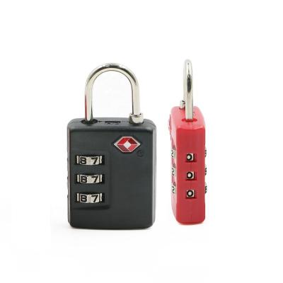 China TSA9128 Travel Baggage Lock TSA007 Customs Customs Luggage Zipper Password Anti-theft Padlock Plastic High Quality Padlock for sale