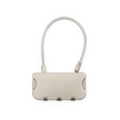 China 9958 Zinc Alloy Detachable 3 Digit Code Backpack Lock Long Rope Luggage Lock for sale