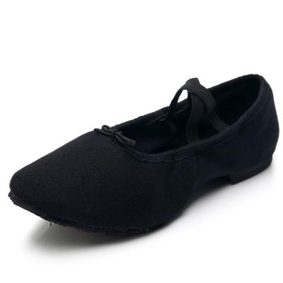 China Newest Women Soft/Comfortable/Lightweight Wholesale Customization Scare Character Dance Shoes Canvas Leather Black Unique Dance Shoes for sale