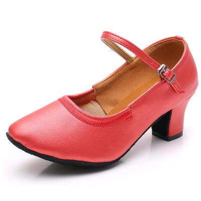 China Fashion/Comfortable/Durable Fashion PU Soft Latin Dance Shoes 5cm-high Heel Ballroom Dance Shoes Female Modern Dance Shoes for sale