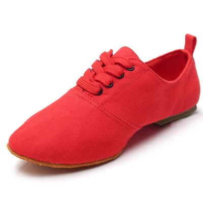 China Wholesale Soft/Comfortable/Lightweight Canvas Black Slit Competition Shoes Jazz Sole Jazz Cheerleading Shoe for sale