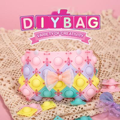 China Soft Silicone DIY Girls Decompression Bubble Bags Bolsa Faca Voce Mesmo Cell Phone Bags Educational and Stress-relieving Toys for sale