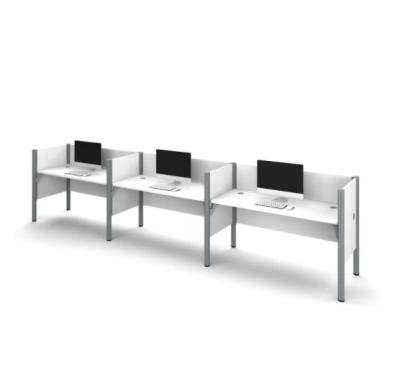 China Triple Side-by-Side Workstation with 3 Privacy Panels (Per Workstation) Benching Desks for sale