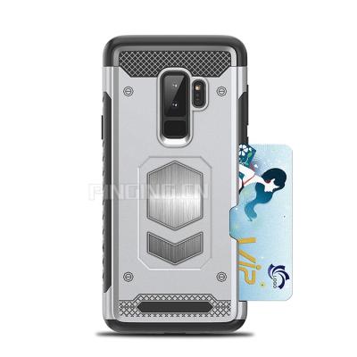 China Magnetic dust protection armor car mount card slot holder case for pocophone f1,mobile phone xiaomi cover for sale