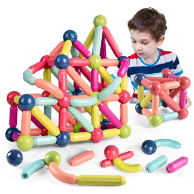 China Educational Toy 30 Years Supplier Wholesale Gold Fun Magnetic Balls And Rods Set Building Blocks for sale