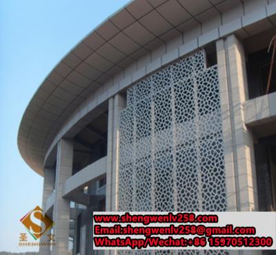 China CNC carving screen Perforated 3mm Metal aluminum cladding panel for curtain wall for sale