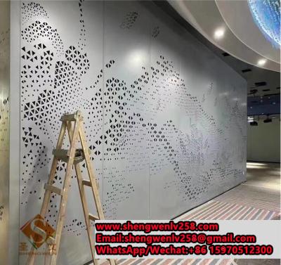 Cina Office Decorative Material Aluminum Facade Metal Cladding Laser Cut Wall Panel in vendita