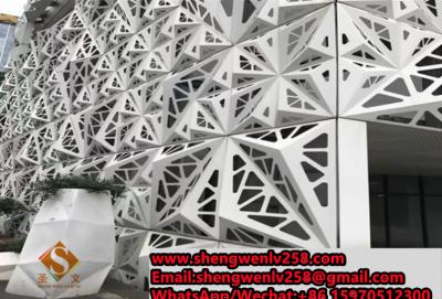 China Decorative Laser Cutting Outdoor Aluminium Perforated Sheet Metal Facade for sale