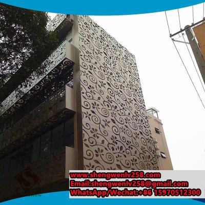 Cina Building Material Aluminum Facade Perforated Wall Caldding in vendita