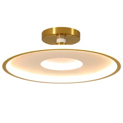 China New style minimalist gold led ceiling light for living room remote control dimmable led ceiling lights surface mounted chandelier lighting for sale