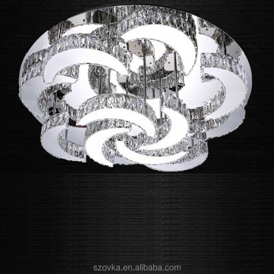 China Best Modern European Standard 230V K9 Crystal Ceiling Lighting For Bedroom for sale