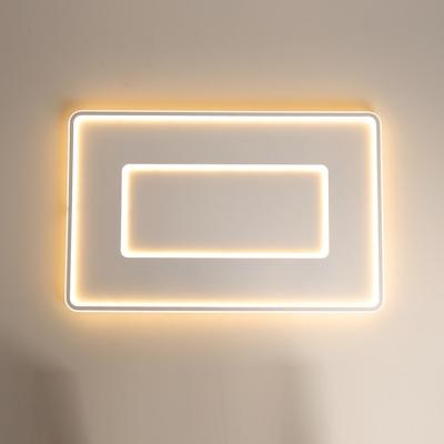 China Outdoor Mounted Simple Acrylic Led Ceiling Light Modern Rectangular Lighting Remote Control Led Light For Bedroom Lamp for sale