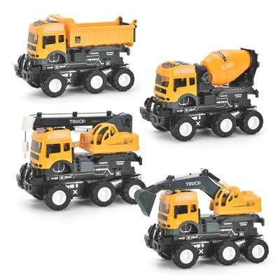 China Simulation Model City Model Alloy Car Inertia Truck Collision Deformation Excavator Crane Dump Engineering Diecast Toys Vehicles for sale