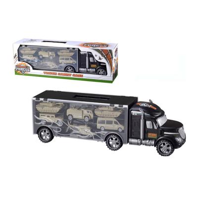 China Army Transport Vehicle Carrier Toy Set Truck With Container Car Military Toys WX036245 for sale