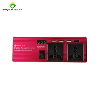 China Portable Hot Sale MEIND UK Standard 2021 200W Power Inverter Home or Car Standard DC 12V to AC 220V 230V 240V Dual Plug Car Voltage Converter for sale